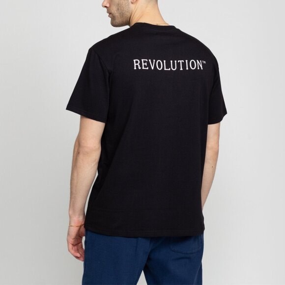 BNWT Revolution of 1995 - Logo Men's Evergreen Loose Fit T-Shirt / Black - Picture 3 of 7